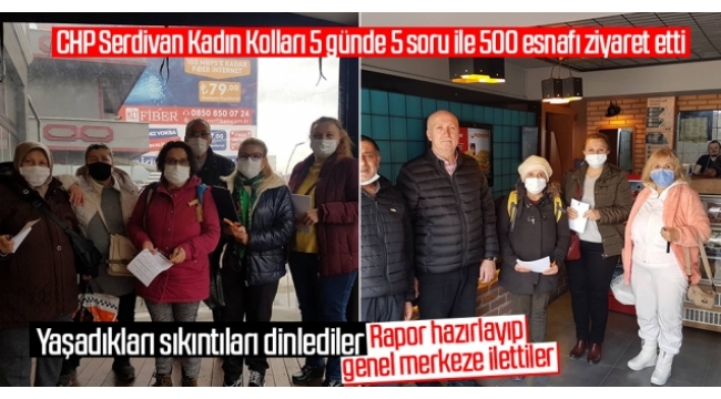  SERDİVAN CHP KADIN KOLLARINDAN ÖRNEK SAHA ÇALIŞMASI!