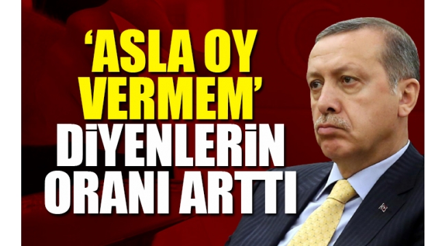 Son ankette Erdoğana büyük şok