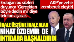 Nihat Özdemir de iktidara başkaldırdı.mevcut şartlarda yabancı yatırımcı sadece Türkiyeye Bodruma tatil için gelir