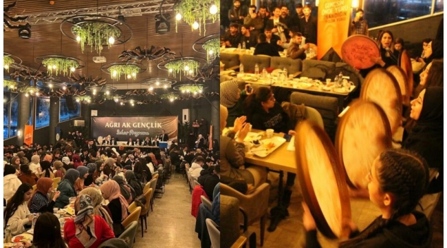AKP Ağrı Gençlik Kolları'ndan lüks mekanda müzikli sahur