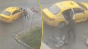 Taksici terörü: Genç kadının kafasını kaputa vurup, yola fırlattı