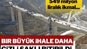 Yusufeli'ne ikmal: Bir büyük ihale daha gizlice bitirildi