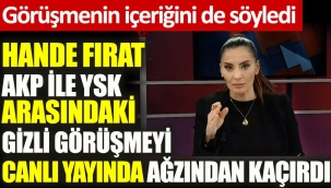 Hande Fırat AKP ile YSK arasındaki gizli görüşmeyi canlı yayında ağzından kaçırdı. Görüşmenin içeriğini de söyledi