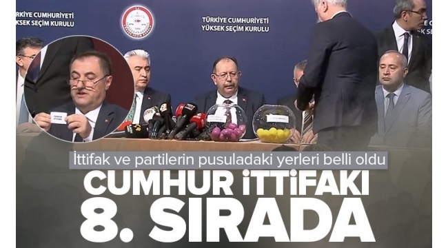 Oy pusulası için kura çekimi yapıldı!