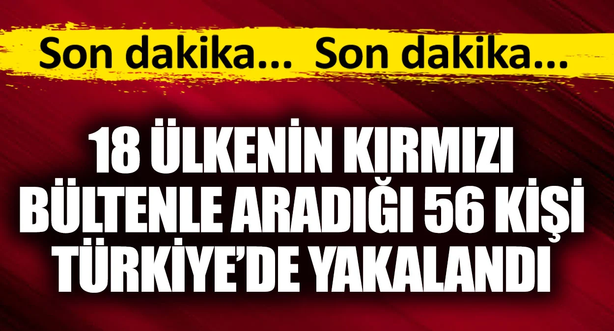 11 ilde KAFES-28 operasyonu: Kırmızı bültenle aranan 56 kişi yakalandı