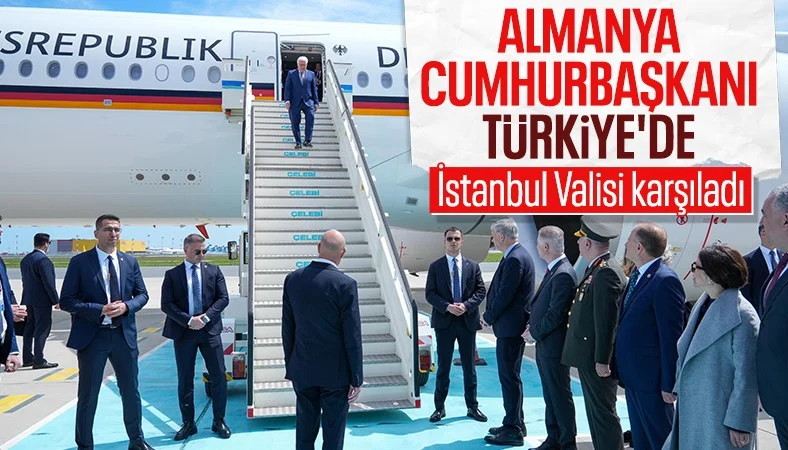 Almanya Cumhurbaşkanı Steinmeier'i İstanbul Valisi Davut Gül karşıladı