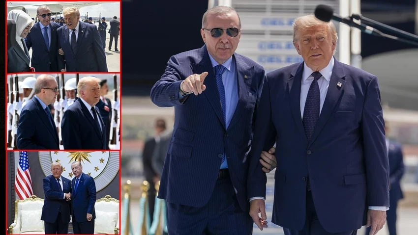 Dünyanın Gözü Ankara'da! Cumhurbaşkanı Erdoğan ABD Başkanı Trump'ı Karşıladı